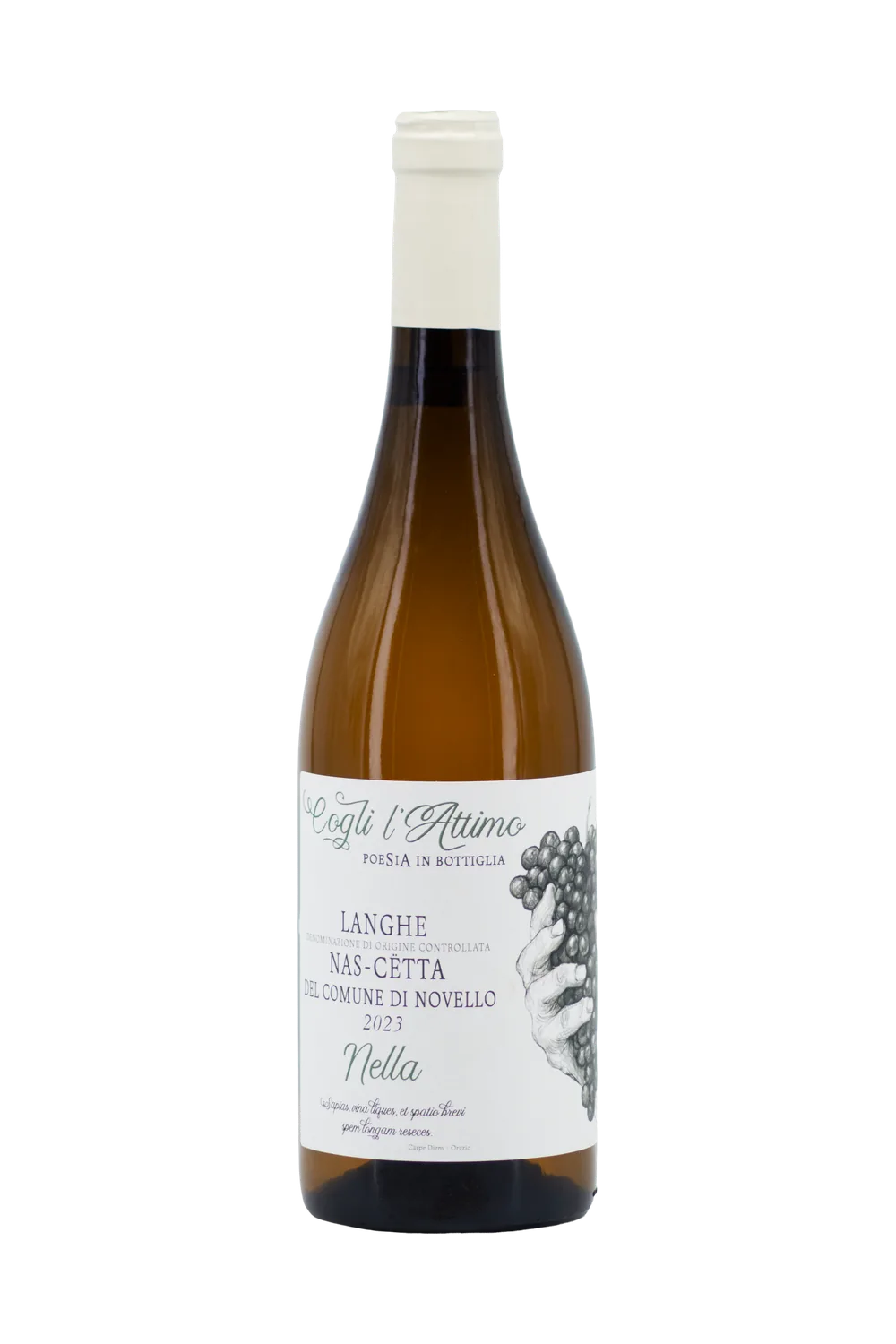 Bottiglia di Langhe Nas-cëtta, Cogli l’Attimo